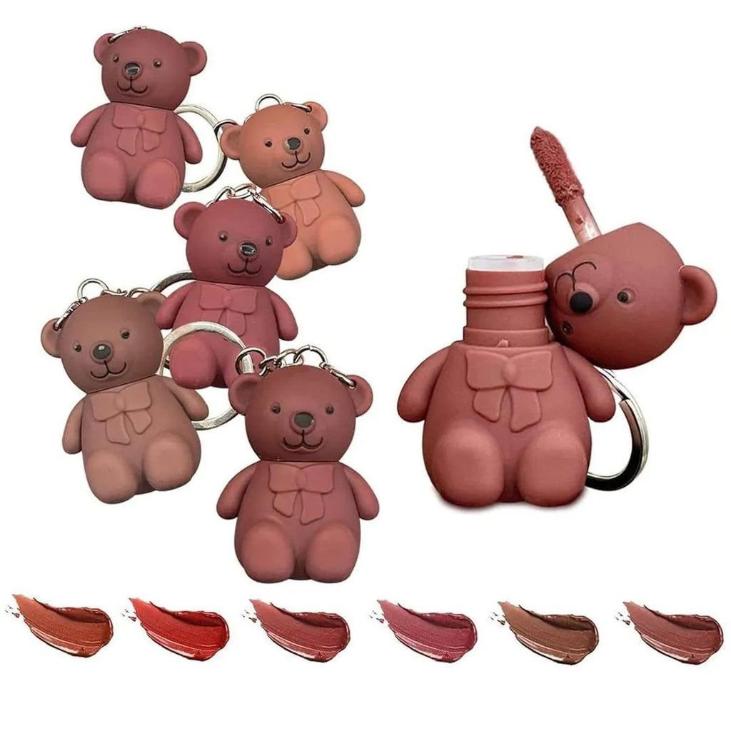 Nude Bear Keychain Set 6 Pcs High Pigmented
