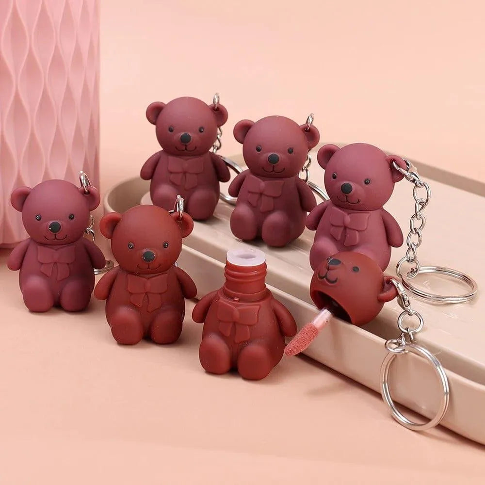 Nude Bear Keychain Set 6 Pcs High Pigmented