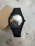 Aura Marble Dial Unisex Watch Black Strap