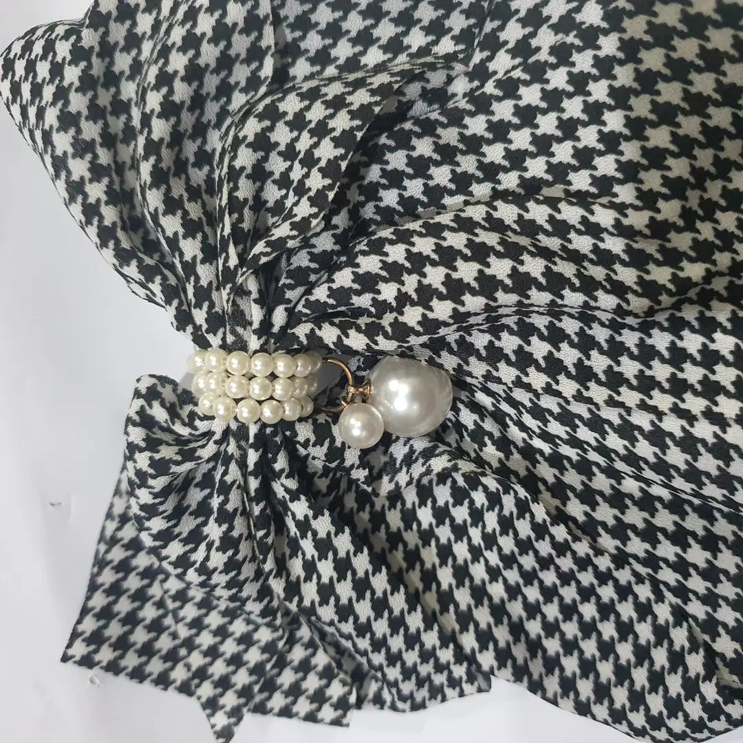 Butterfly Design Silver Plated Pearl Hair Catcher
